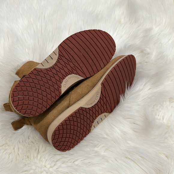 Emu Australia Beach Mini Merino Wool Suede Ankle Boots Tan Cognac Womens 8 - Picture 6 of 6